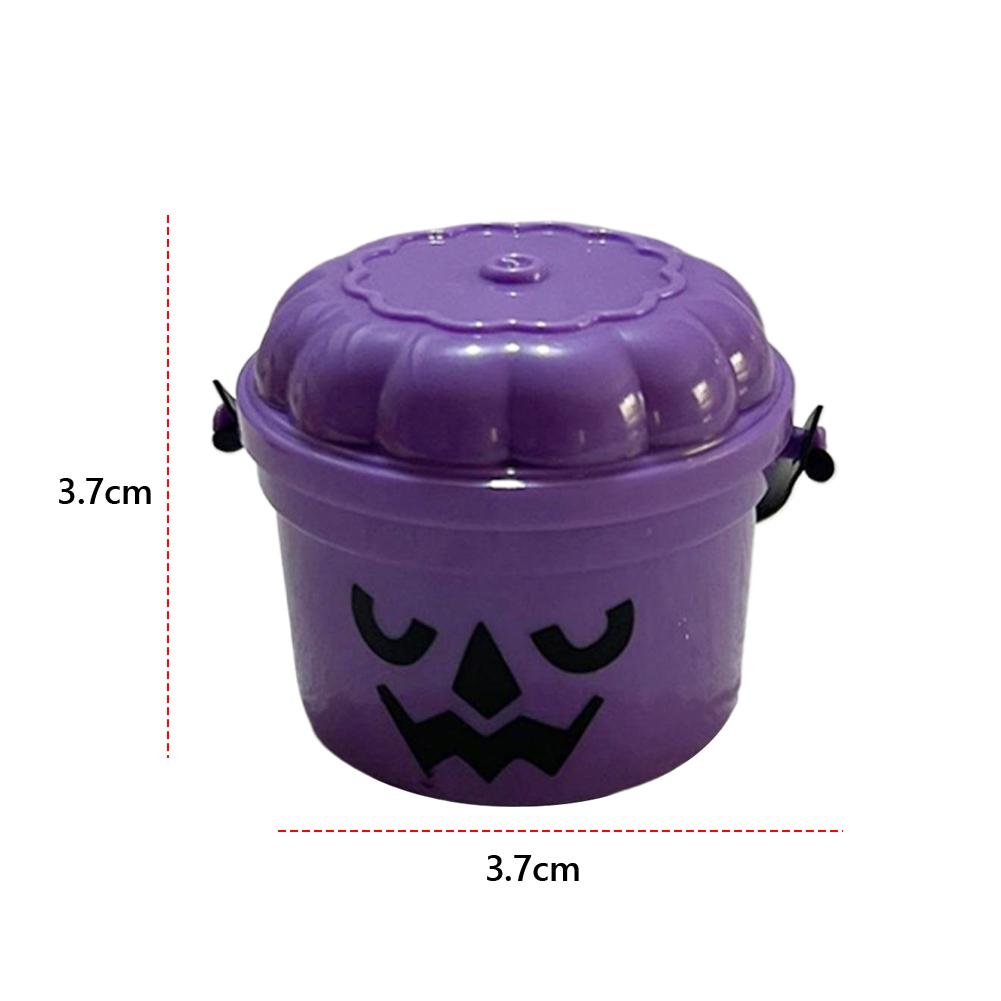 Halloween Mini Nostalgia Bucket with Handles Plastic Storage Buckets Multi-Purpose Spooky Bucket Toy Trick Or Treat Buckets