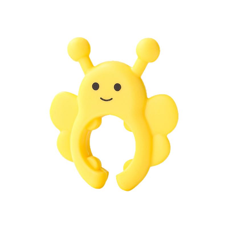 1 шт. Силиконовая подставка для лопаток Маленькая пчелка Защита от ожогов Клипса для предотвращения перелива кастрюли Подставка-клипса для ложки Универсальная подставка для лопатки Кухонный гаджет