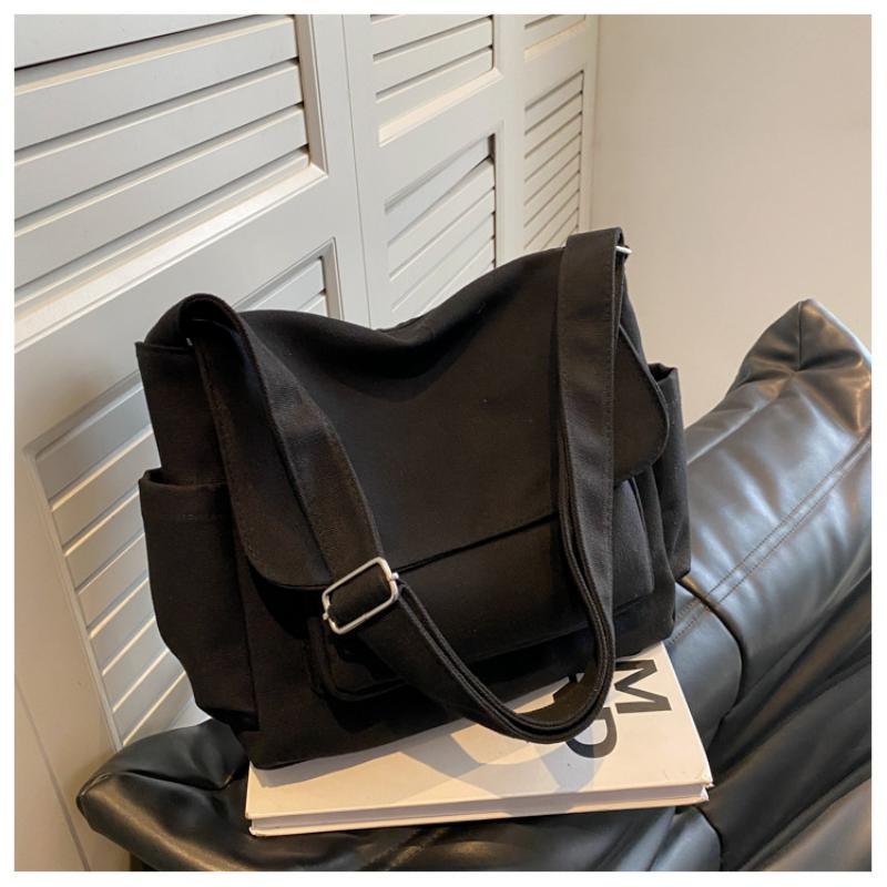 Простая и однотонная универсальная сумка через плечо, парусная сумка на одно плечо, мужская и женская сумка почтальона