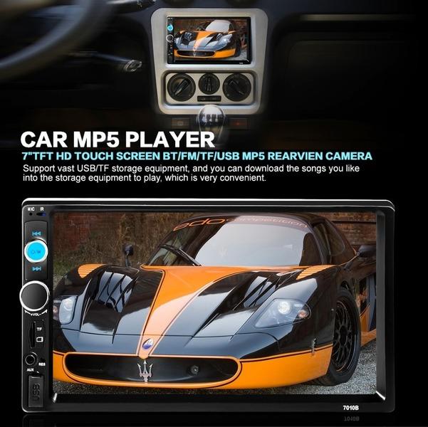 7010B 2020 новый 7010B 7-дюймовый автомобильный радиоприемник Bluetooth V2.0 Автомагнитола HD MP5-плеер SD MMC USB FM MP3/MP4 автомагнитола