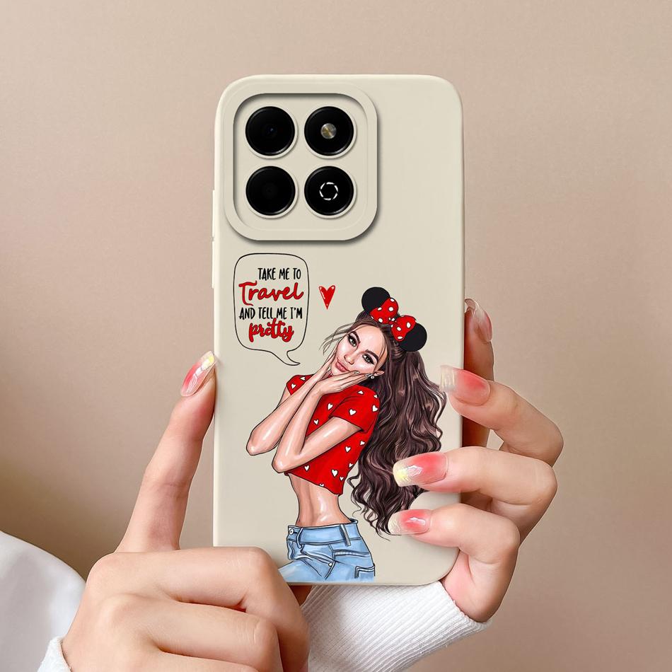 Case For Honor X6B Phone Back Cover Cute Avocado Soft Comfortable Liquid Silicone Camera Protection Anti Drop Bumper Capa Funda