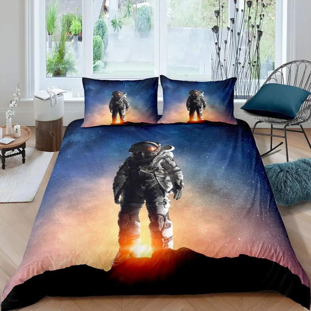 Комплект пододеяльника «Астронавт» Комплект постельного белья «Галактика Космос» с наволочкой Комплект из трех предметов