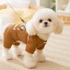 Dog Four-legged Clothes Yorkshire Than Bear Teddy Quilting Cotton Can Be Towed Cotton Clothes Autumn and Winter Warm Pet Clothes