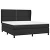 VidaXL Lit à sommier tapissier avec matelas Noir 180x200 cm Similicuir - Modèle 3128985