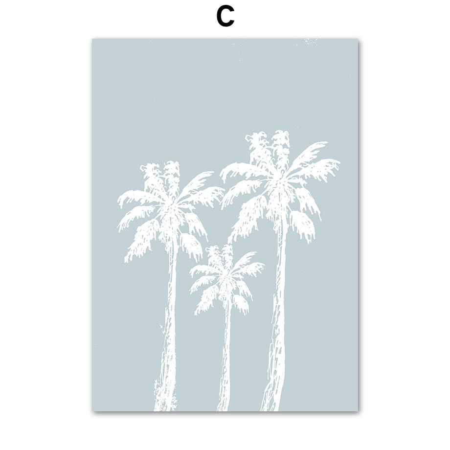 Парусная лодка Доска для серфинга Монстера Пальма Маяк Плакаты и принты Картина на холсте Настенные художественные картины Гостиная Домашний декор