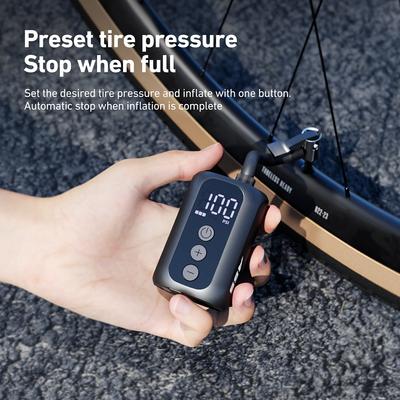 Мини Портативный Воздушный Насос 100PSI USB Перезаряжаемый Беспроводной Накачка Шин Велосипеда Насос для Клапанов Presta Schrader Аксессуары для Велосипеда MTB