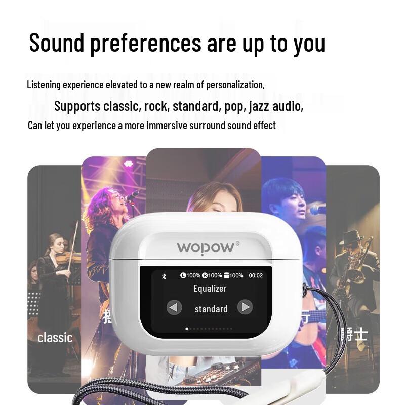 Беспроводные наушники-вкладыши WOPOW Airpro5p с ANC и дисплеем