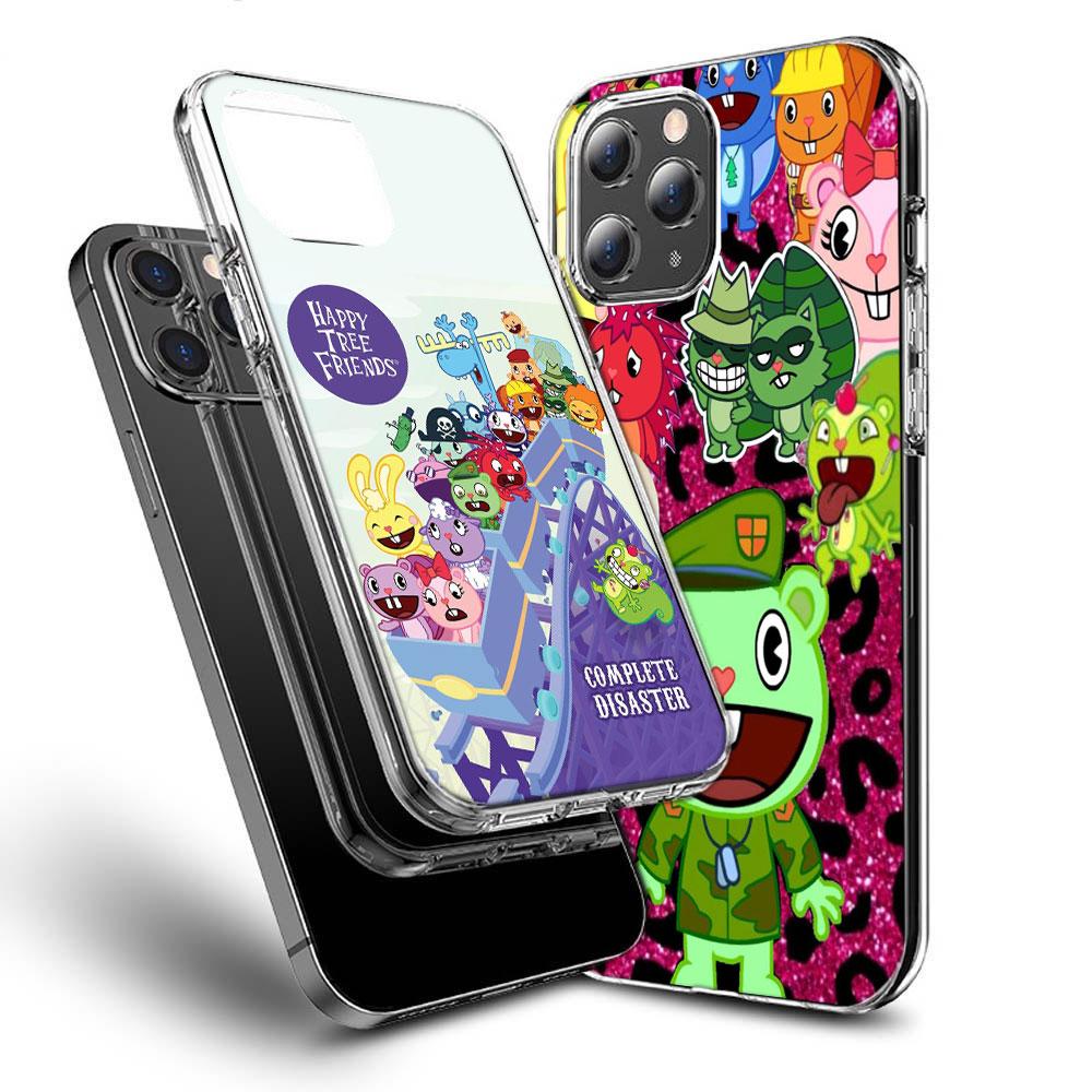 Чехол для телефона Happy Tree Friends Для iPhone 16E 15 Pro 14 Plus 17E 16 17 Pro Max Air 11 12 13 Mini Ударопрочный Чехол Милый Чехол TP