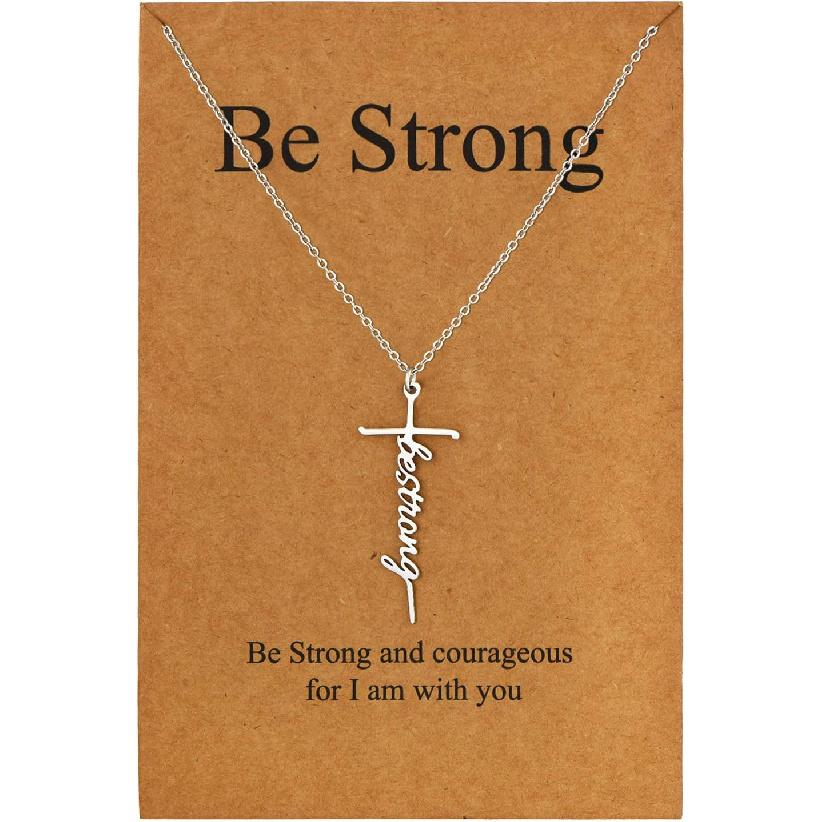 Lcherry Faith Cross Pendant Necklace for Women Religious Christian Jewelry Birthday Christmas Gifts for Women
