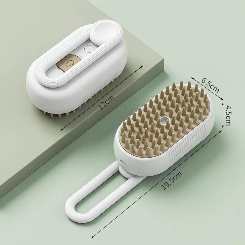 Pet Cat Grooming Comb with Electric Spray Water Steam Soft Silicone Brush Kitten Pet Bath Brush Massage Pet Hair Remover