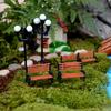 2 шт. Миниатюрный садовый орнамент, миниатюрная парковая скамейка, микро-ландшафтное украшение