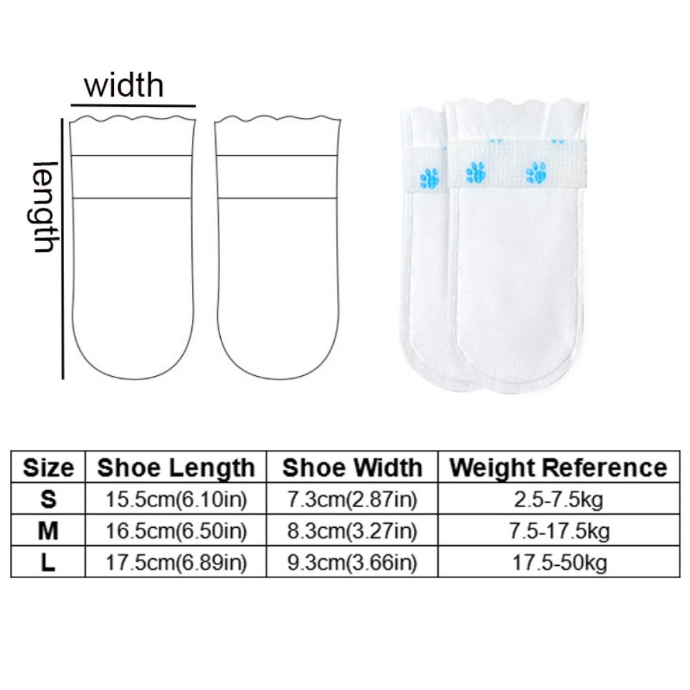 12pcs/set Breathable Disposable Pet Shoe Covers Dustproof Dog Disposable Booties for Dogs Cats