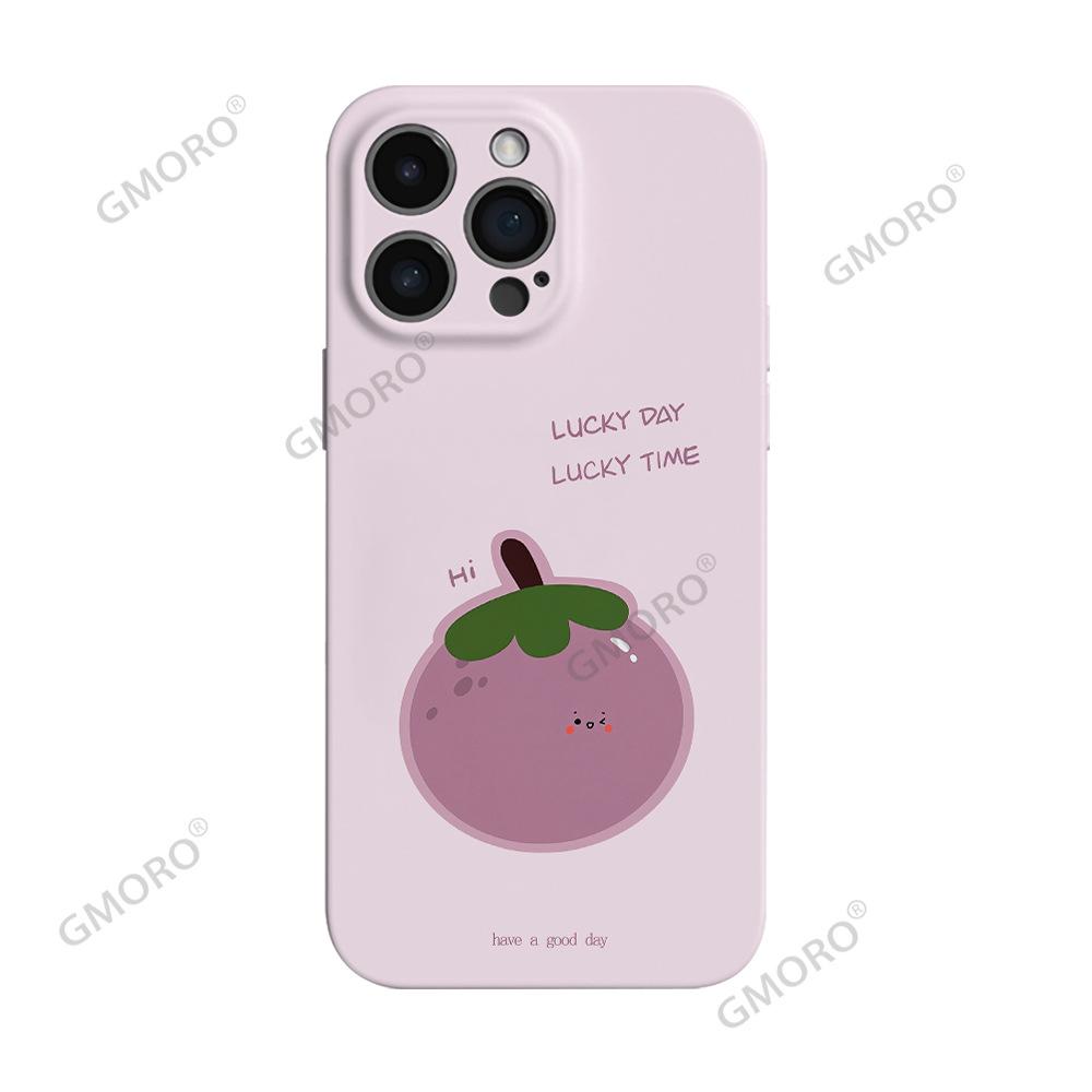 Чехол для мобильного телефона Простой фиолетовый мангостин iPhone17 2-в-1 пленка Apple 16 противоударный защитный чехол
