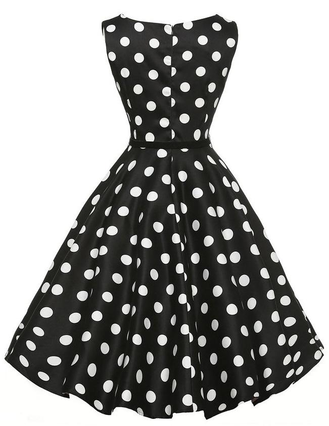 Платье-халат S50 в стиле ретро Хепберн с поясом и приталенным ремнем