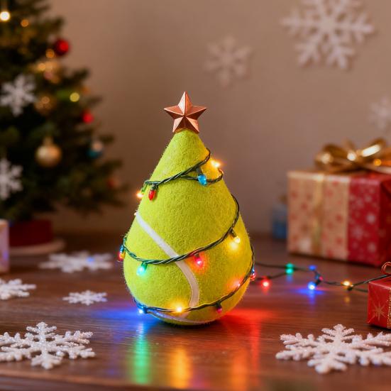 Шар Новогодняя елочная игрушка Забавный футбольный рождественский декор Елка с золотой звездой на макушке для праздничного декора