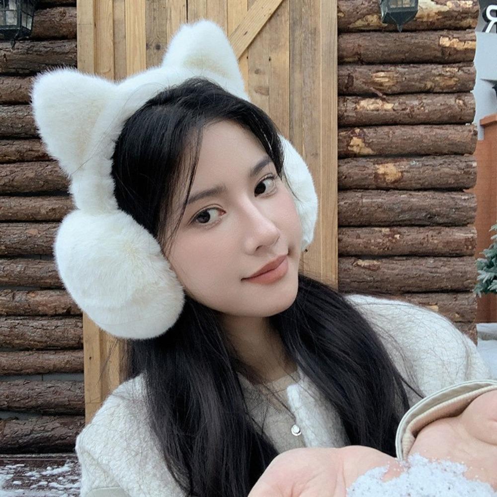 Мультяшные мультяшные наушники Ветрозащитная складная защита для ушей Удобная зимняя плюшевая шапка для ушей Студент