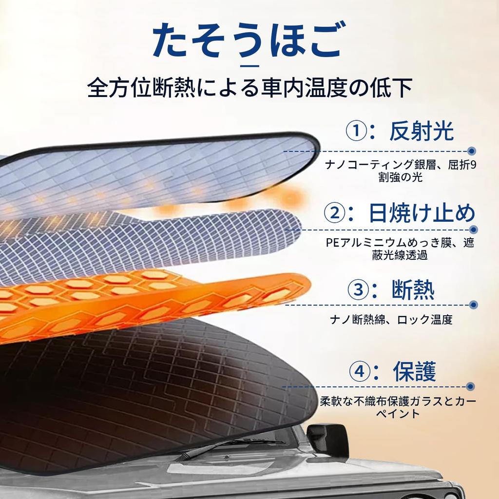 6 PSC Jimny Insulated Heat Sun Heat Light High UV Easy Compatible with Jimny Full Car Sunshade Sunshade, Vehicle-Specific Design, Sunshade,