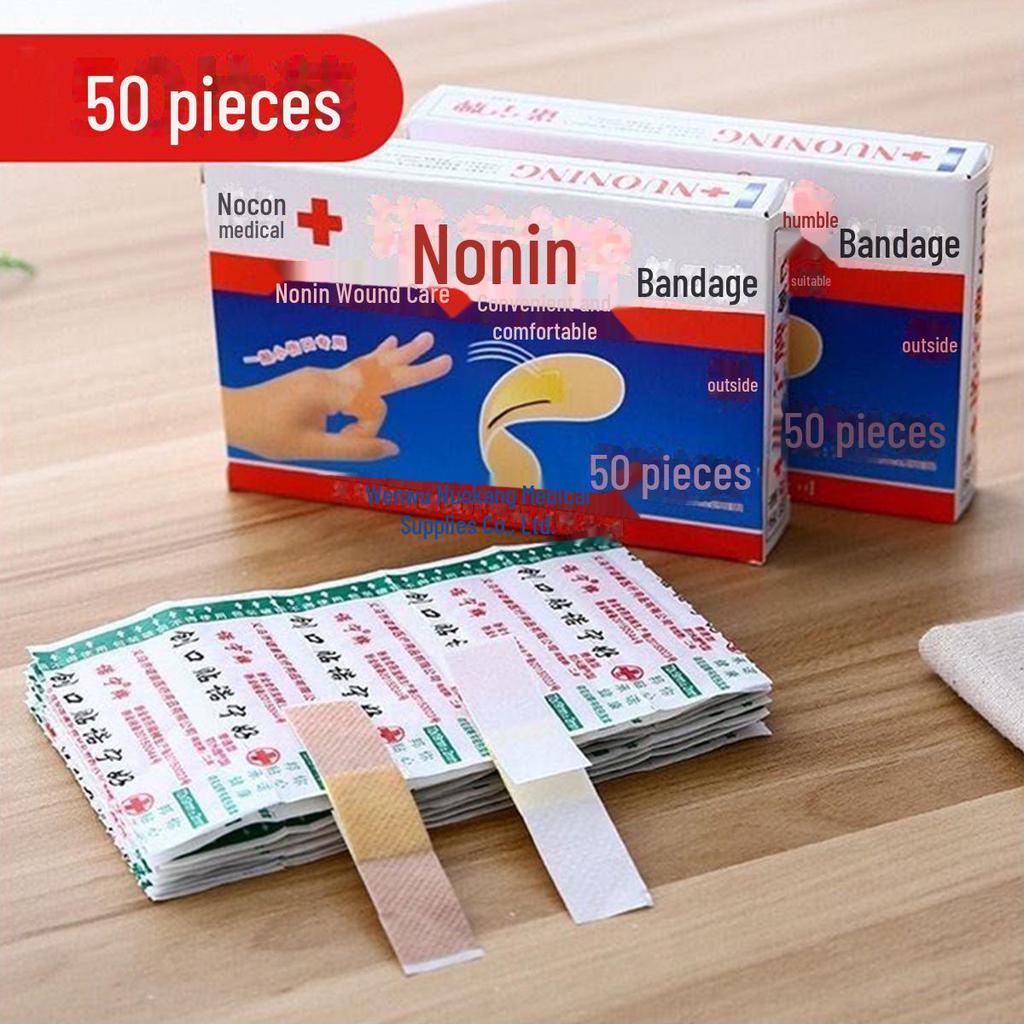 Плотный хлопковый бинт Yongbang, 100 дышащих кровоостанавливающих пластырей для небольших ссадин