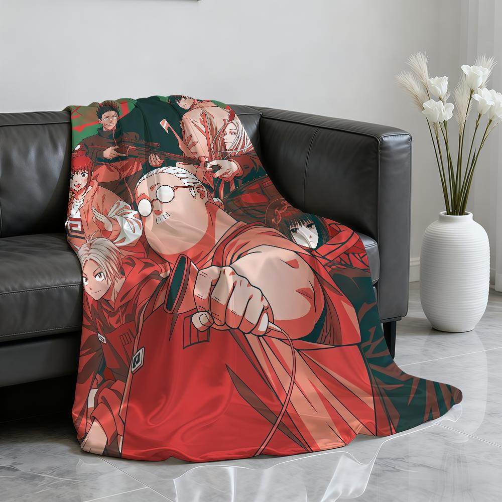 Hot Comics S Sakamoto D Days S Blanket Soft Throw Blanket for Home Bedroom Bed Sofa Picnic Travel Office Rest Cover Blanket Gift