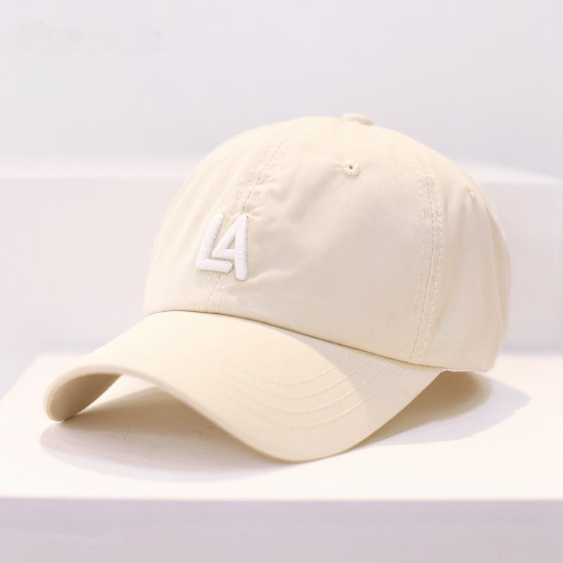 New simple letter baseball cap women's tide brand spring and summer versatile curved brim sun protection shade cap men