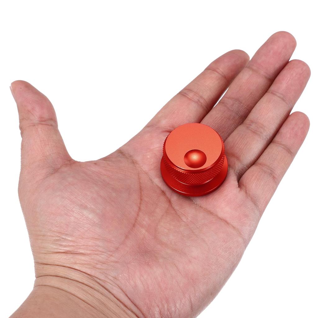 Uxcell Aluminum Potentiometer Universal Volume Tone Control Knob with Oval Groove Indicator for Red 2-Piece Knob, 1/4" (6mm) Guitar, (34x20mm)