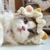Sheep Shaped Cat Knitted Plush Hat Warm Dog Cap Funny Cat Headwear  for Party