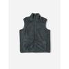 Daiso [common] FLuffy Zip Up Vest FLeece L bLack Gray