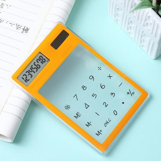Прозрачный калькулятор 8-значный дисплей калькулятор солнечный источник питания калькулятор для домашнего обучения