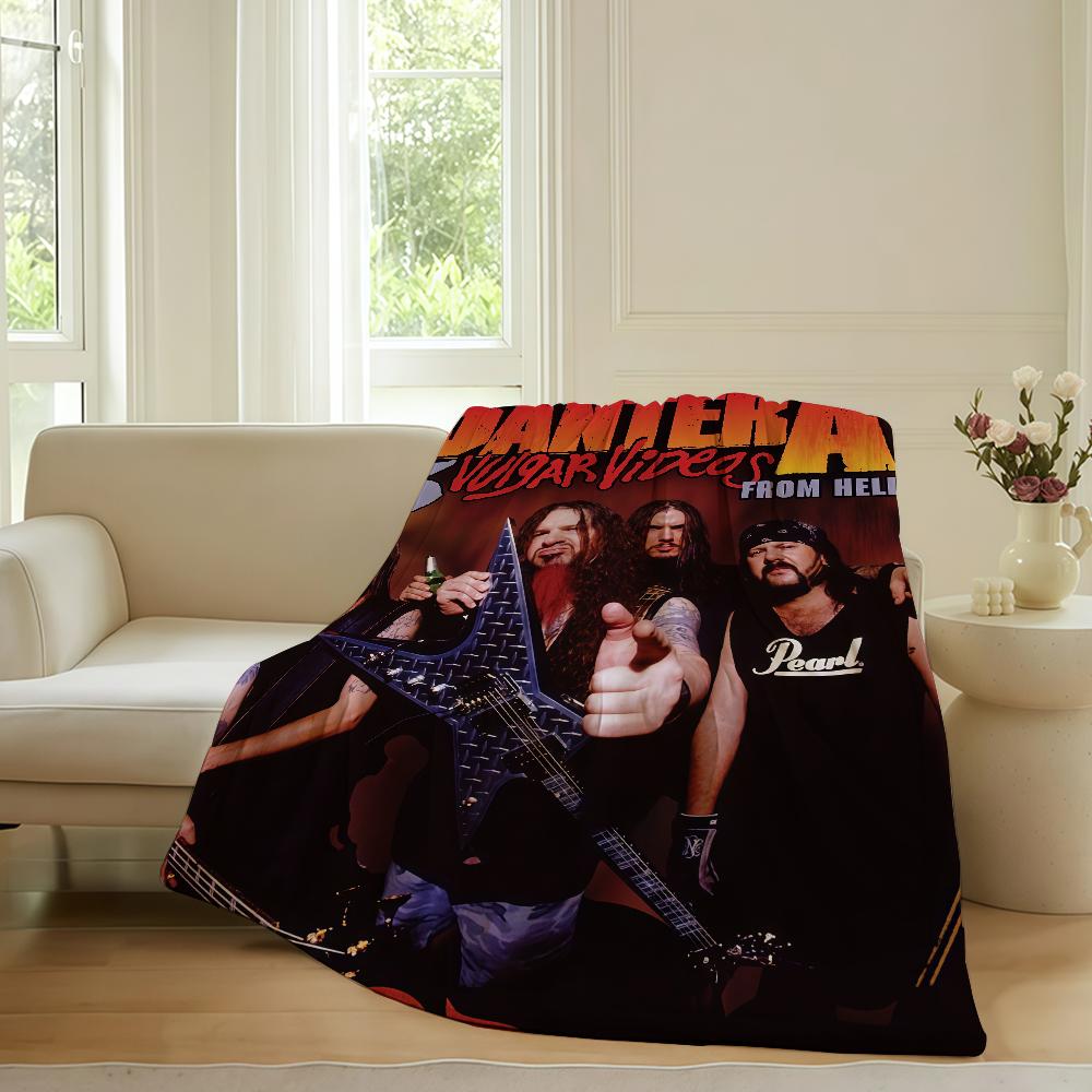 Rock band PPantera Blanket For Sofa Office Bed Plane Travel Sleep Read Relax Camping Soft And Warm