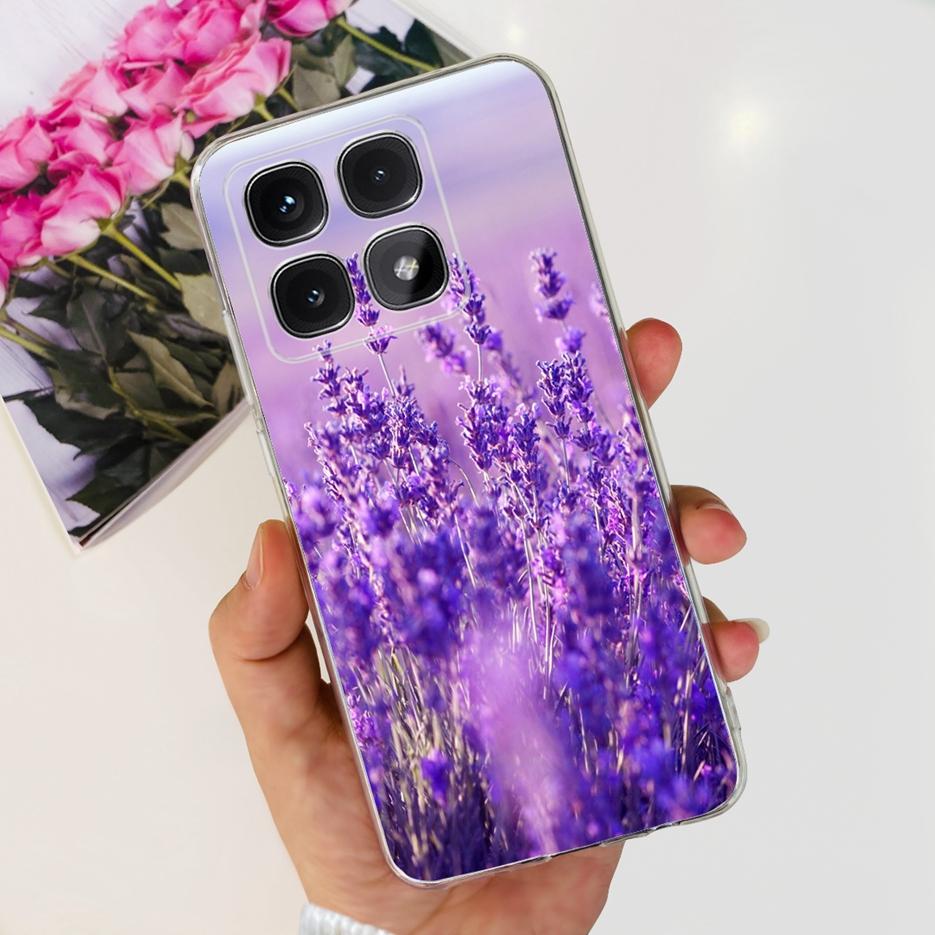 Чехол для Xiaomi 14T Pro Стильный чехол с рисунком цветов 6,67'' Прозрачный силиконовый чехол для телефона Для Xiaomi Mi 14T 14TPro Mi14T Мягкий чехол