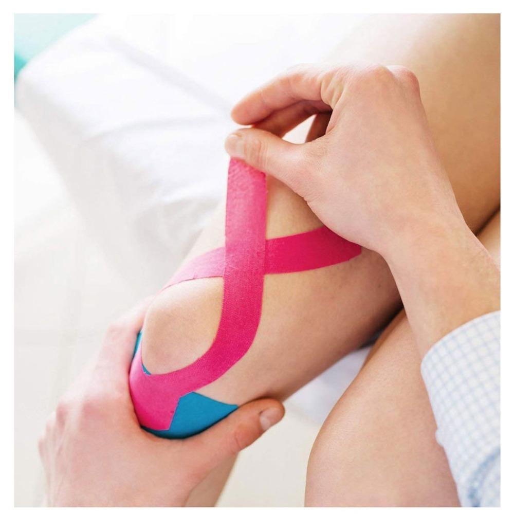 Прочный и безопасный спортивный кинезио тейп для мышц, эластичный пластырь для снятия боли в коленях, растяжений, спортивные наклейки для восстановления, фитнес-бандажи