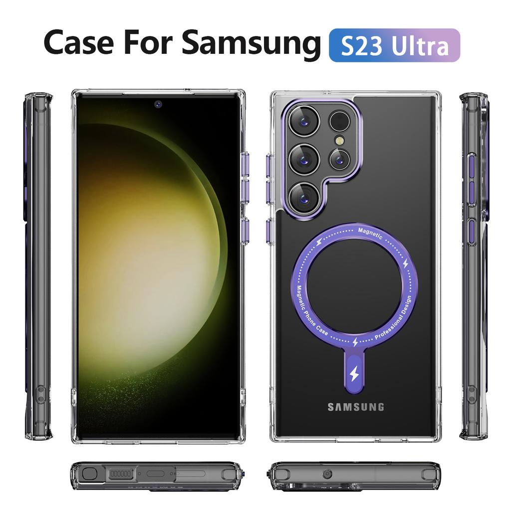Для A56 5G для Samsung Чехол для телефона Ins Ветер Магнитная адсорбция Чехол для телефона Защита от падения, Желтеющий Устойчивый Прозрачный Чехол для телефона