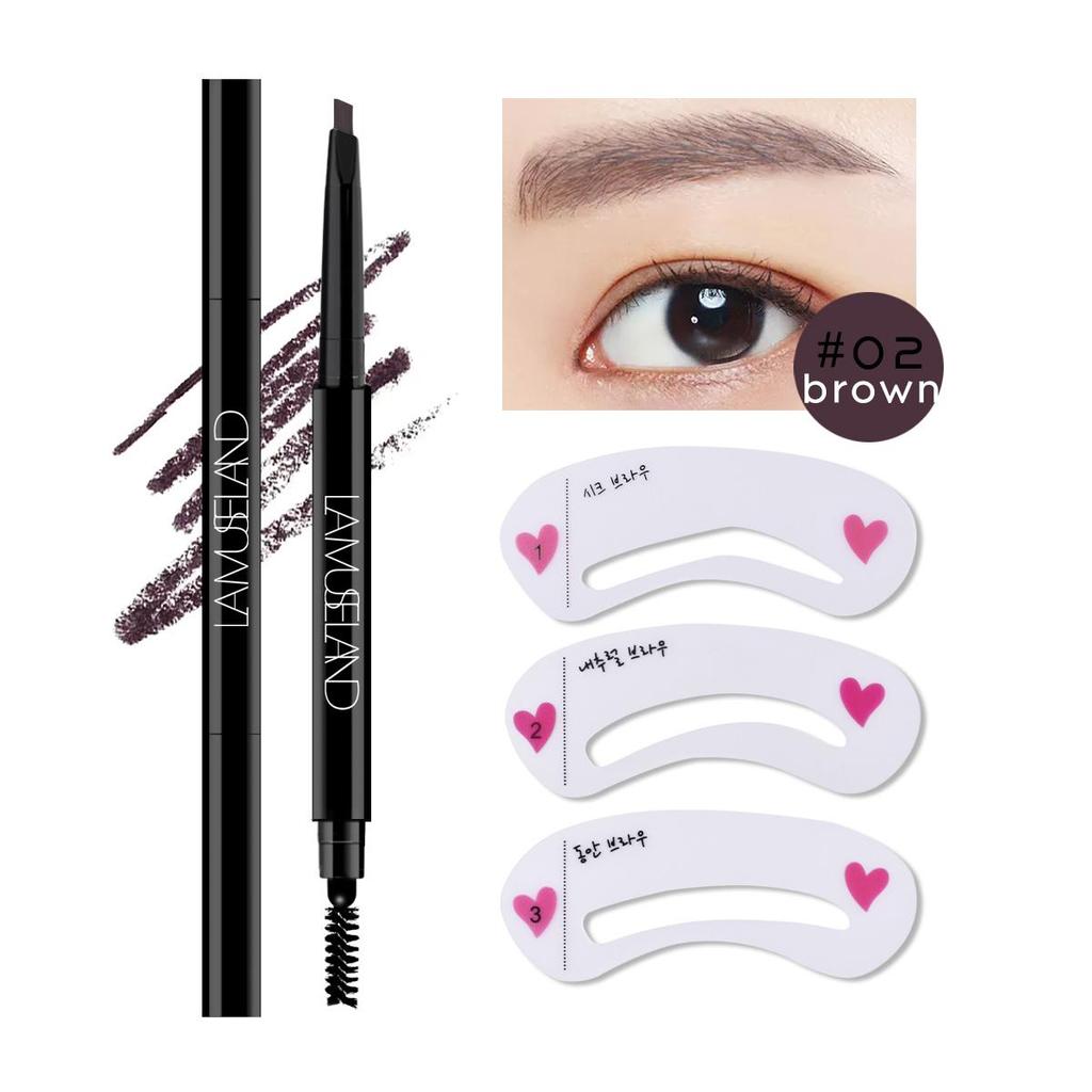 LAMUSELAND 5 цветов долговечный водонепроницаемый двуглавый карандаш для бровей