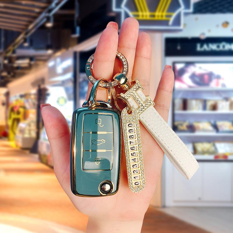 Volkswagen Key Shell for Sagitar, Bora, Lavida, Tiguan, Passat, Lamando, Golf, Polo, T-Roc, and New CC Models