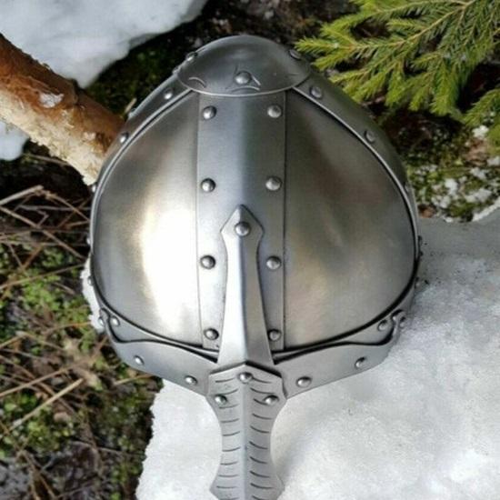 Средневековый нормандский доспех викинга, шлем 18GA SCA LARP, боевой рыцарский шлем, стальной шлем викинга