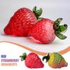Red Strawberry Glass Decorative Fruit For Table
