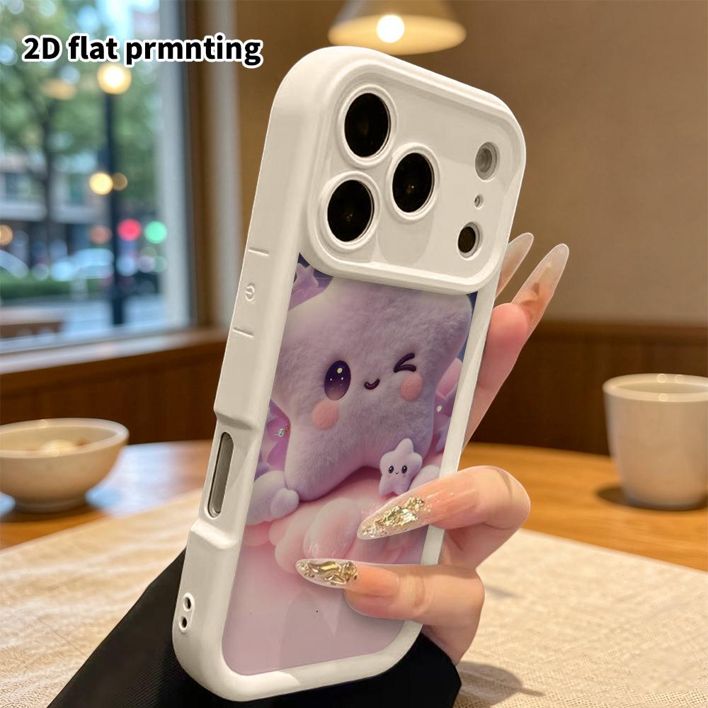 Phone Case: 2D flat, fits iPhone 18, 17, 16, 15, 14, 13, 12Pro, plush stars, perfect Christmas and Halloween holiday gift