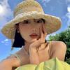 Летняя женская шляпа для рыбалки, шляпа для защиты от солнца, соломенная пляжная шляпа с кружевной отделкой, дышащая и стильная