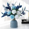 Artificial Hydrangea Flower With Vase Arrangement For Living Room Decor