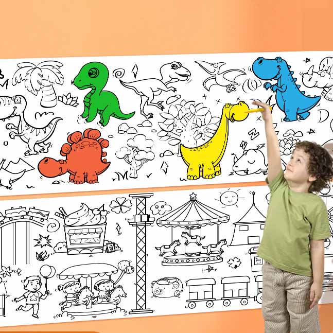 30*89 см детские граффити свитки очень длинные детский сад детские цветные рулоны инструмент для рисования бумажные развивающие игрушки