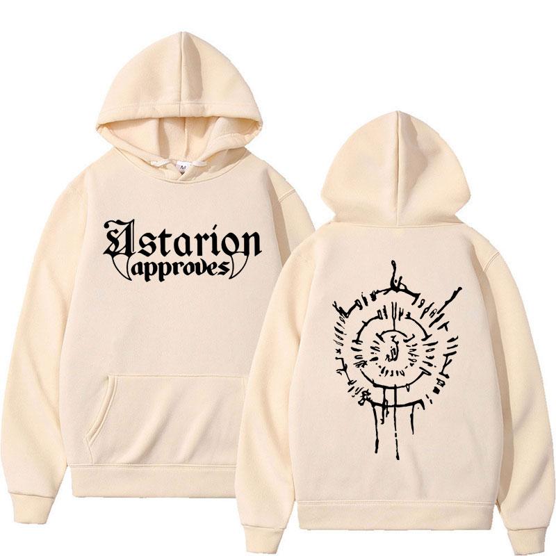 Astarion Approves Graphic Hoodies Men Women Casual Harajuku Fashion Oversized Sweatshirt Pullover Baldurs Gate 3 Fan Streetwear