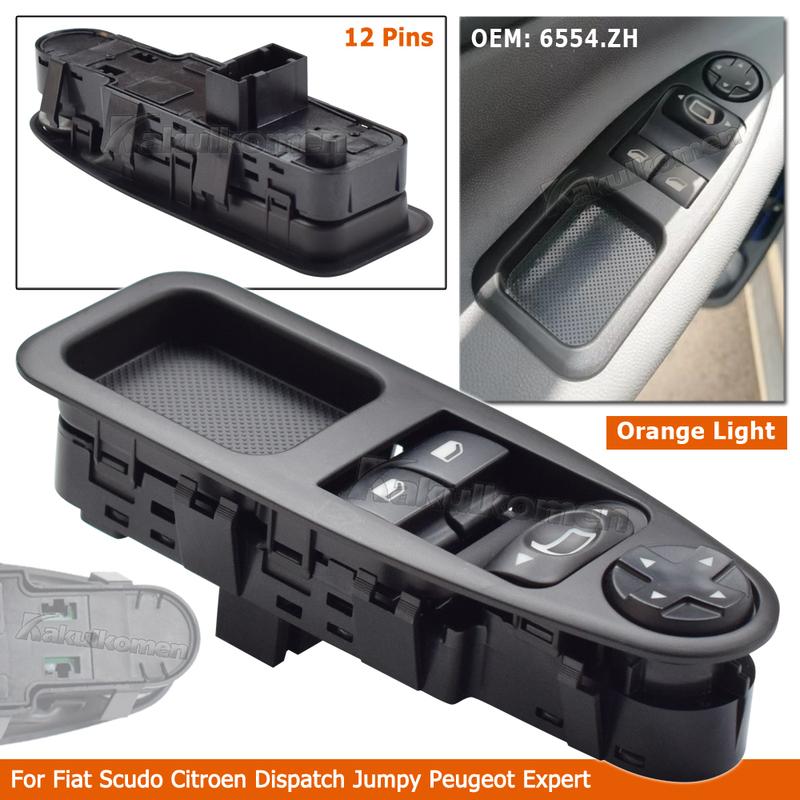Power Window Glass Lifter Control Master Switch Panel 6554.ZH 6554ZH For Citroen Dispatch Jumpy For Peugeot Expert 2007-2016