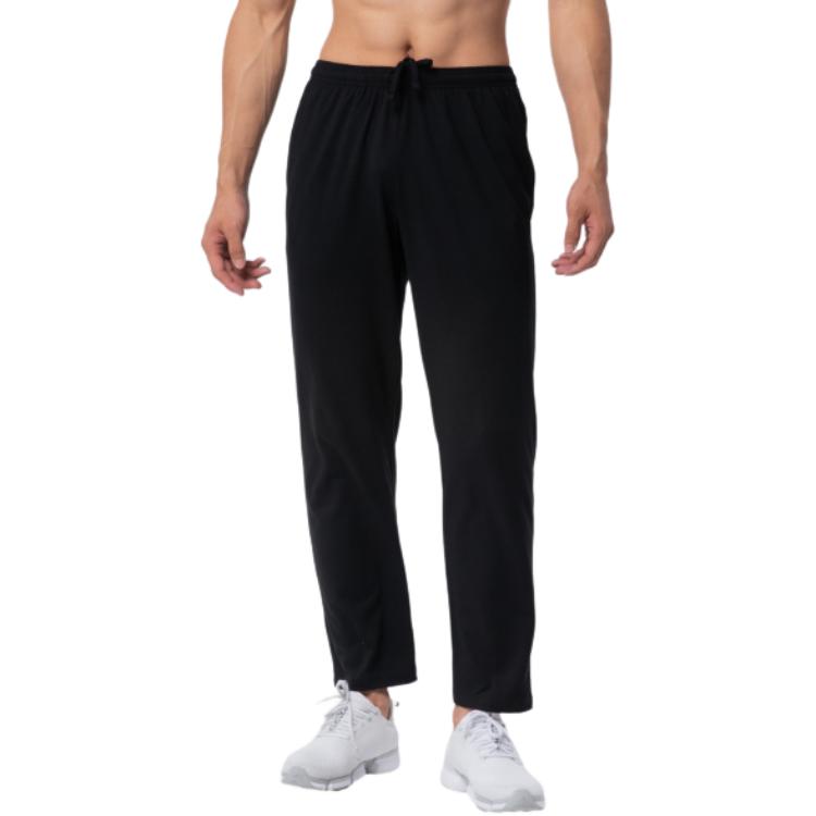 Decathlon 100 Series Stylish and Comfortable Soft Solid Mid-Rise Slacks Men's Black