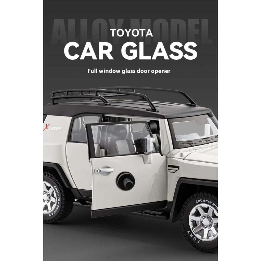 Масштаб 1/24 TOYOTA FJ Cruiser Внедорожный внедорожник Металлический литой под давлением Модель автомобиля Высокое качество Декоративные модные украшения Подарочная коробка для друга