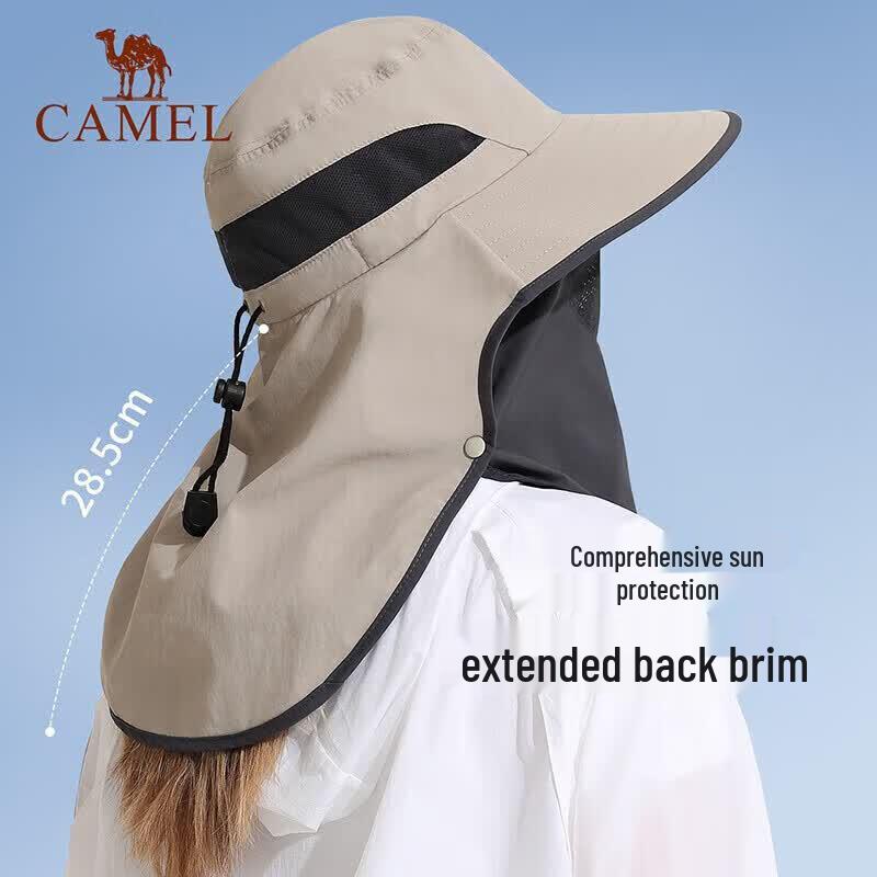 Camel Уличная панама с широкими полями для защиты от УФ-излучения
