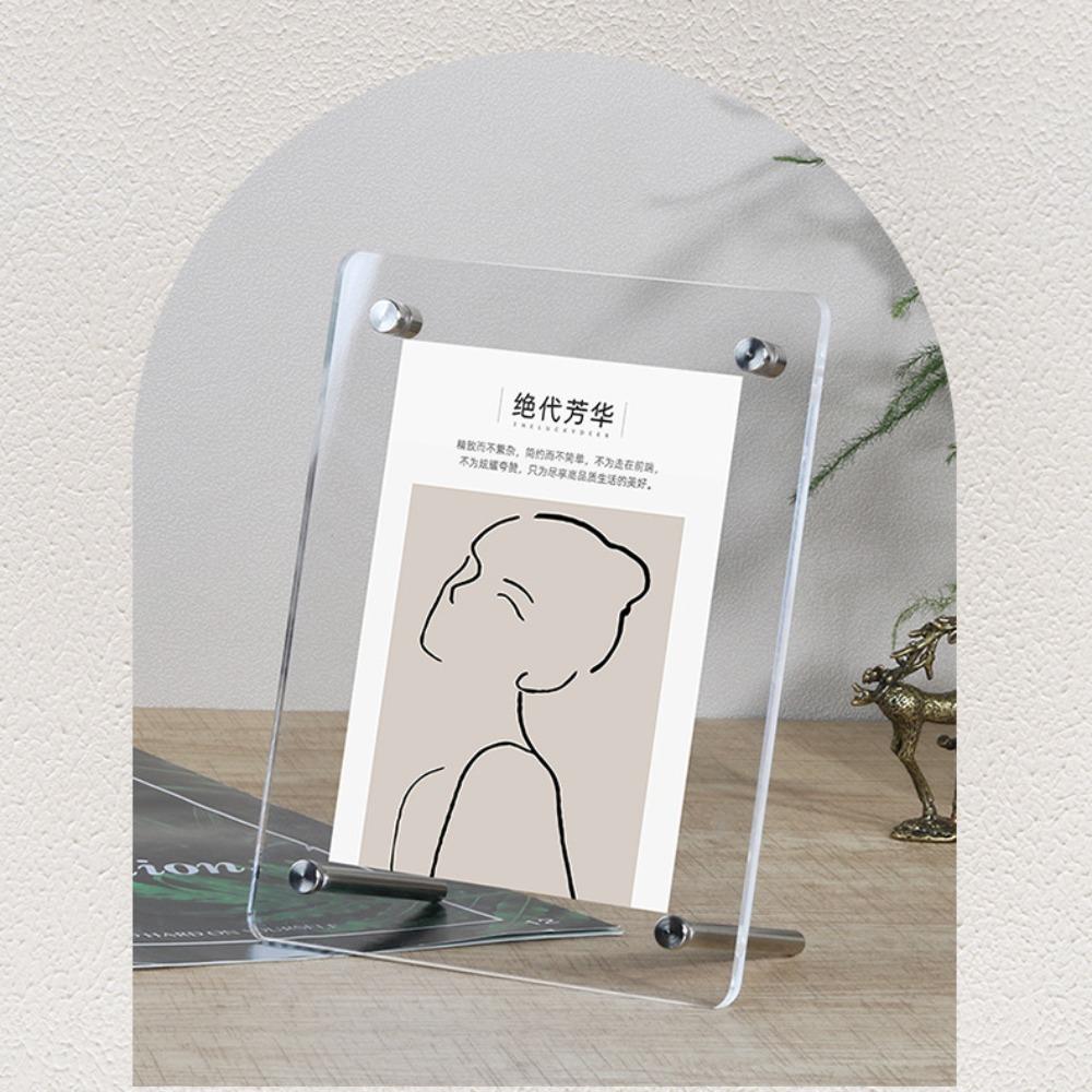 Прозрачная фоторамка Акриловый держатель для фотокарточек Горячая фоторамка Главная