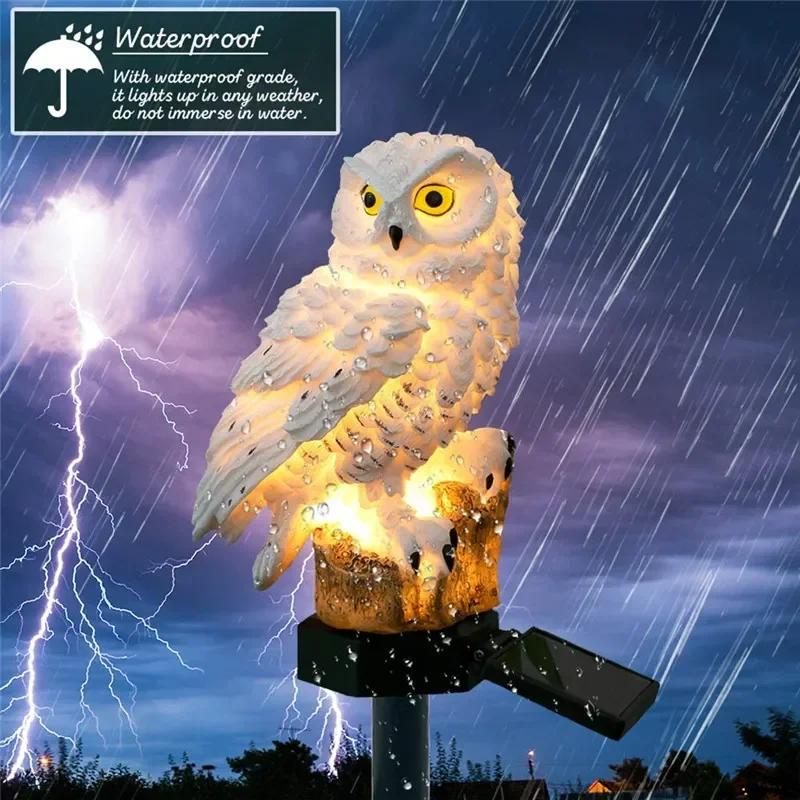 Outdoor Solar Lamp Owl Animal Garden Lights Powered Solar Led Light Waterproof Landscape Lighting Pathway Yard Lawn Garden Decor