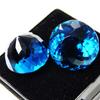 A+ CERTIFIED Blue Sapphire 55Ct Round Cut Loose Gemstone Pair for Jewelry Making