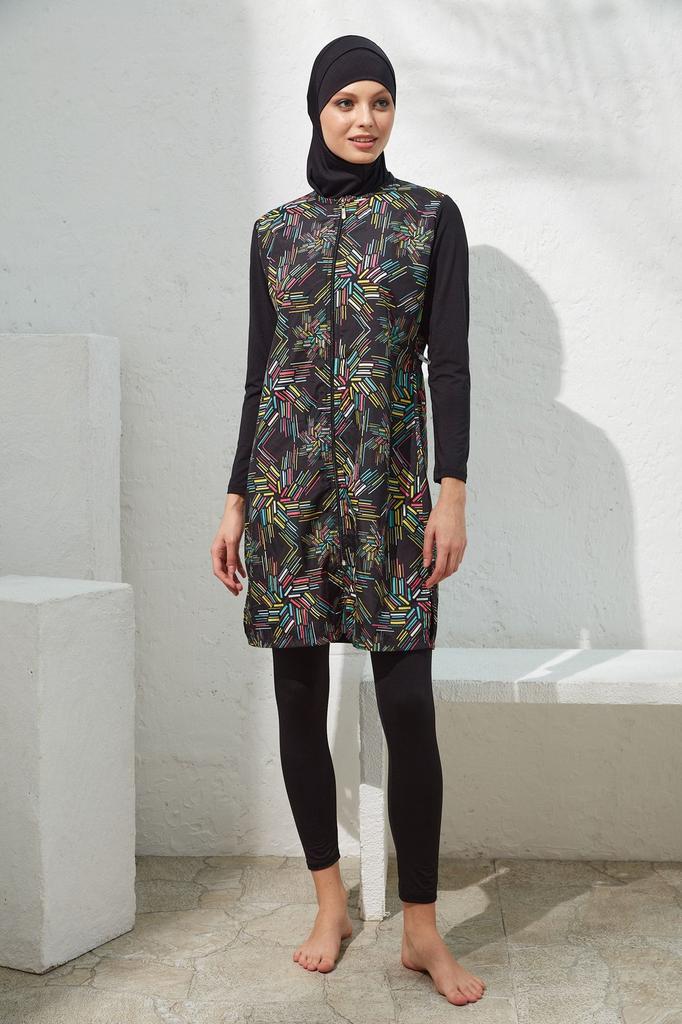 Женский Мусульманский Скромный Исламский Полный Чехол Буркини Пляжный Купальный Костюм Купальники Хиджаб Пляжная Одежда Купальник