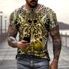 Летние футболки для мужчин, одежда, викинг, графический 3D-принт, футболка, модные мужские футболки с коротким рукавом, повседневные футболки больших размеров, топы